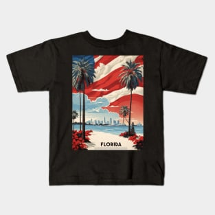 Florida United States of America Tourism Vintage Poster Kids T-Shirt